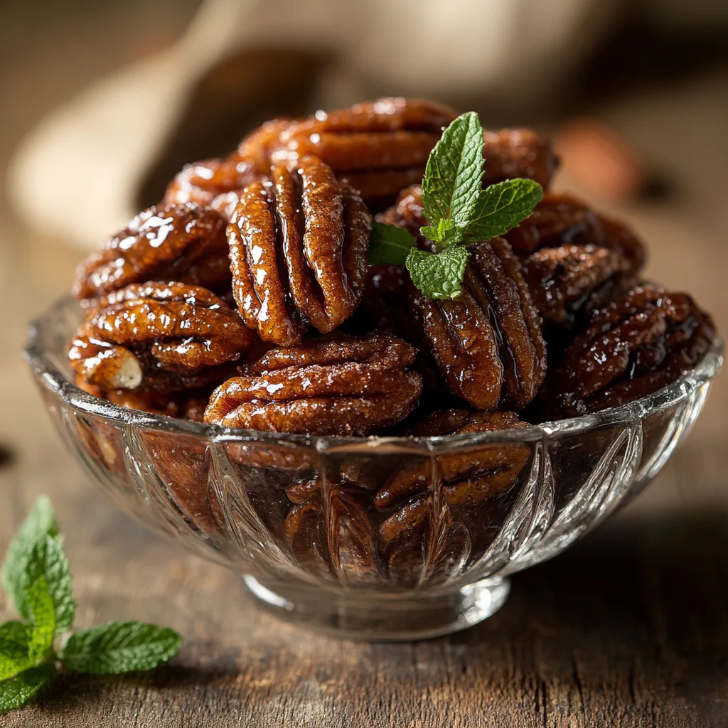 Delicious Homemade Candied Pecans Ready to Serve