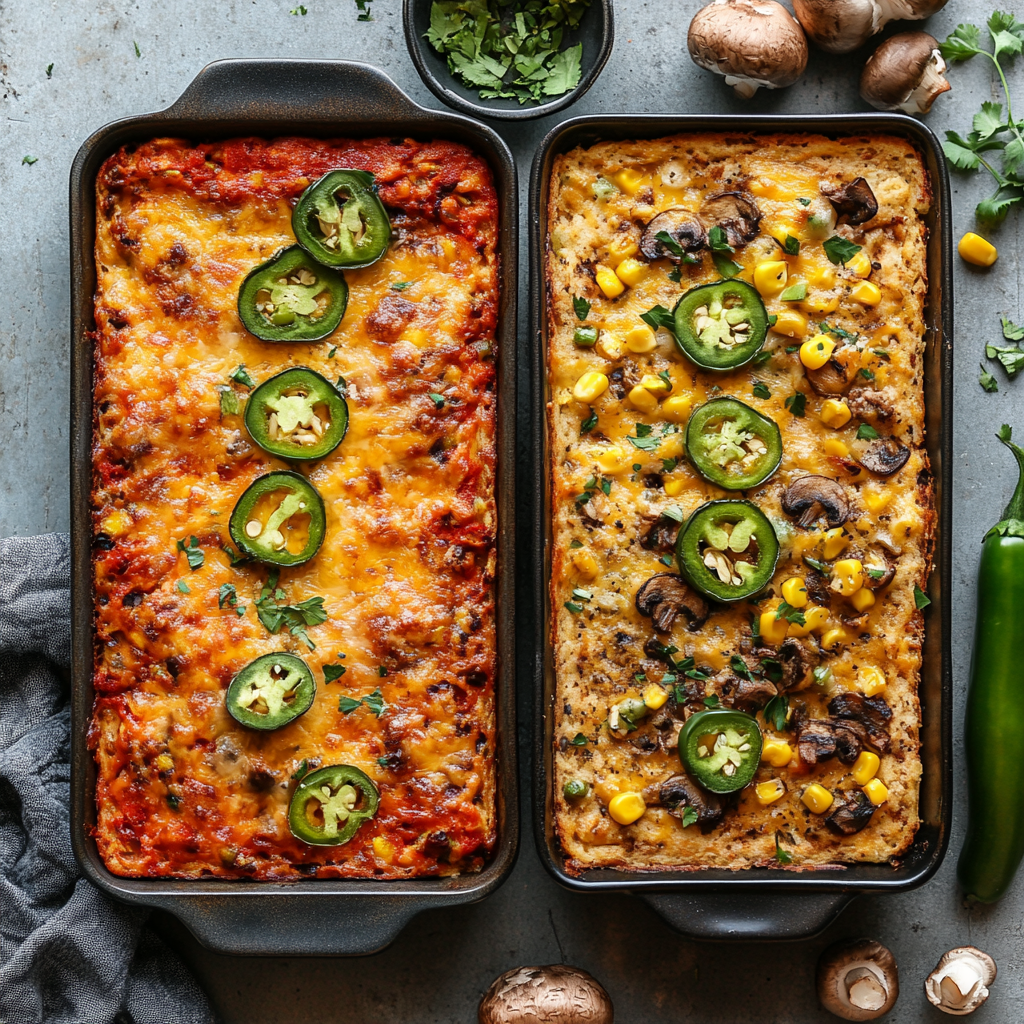 A plate of Sloppy Joe Cornbread Casserole topped with extra cheese, garnished with fresh herbs, and a side of sour cream to showcase pro tips and variations.

